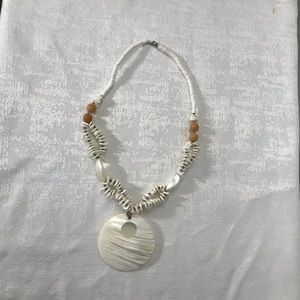 Traditional Sea Shell, Puka Shell, Round Capiz, Chip Beads Choker